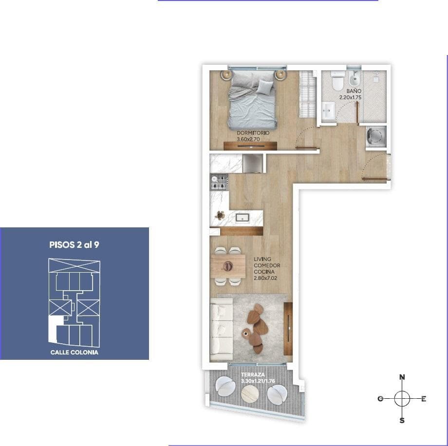 One-bedroom apartment for sale in Cordón - 610