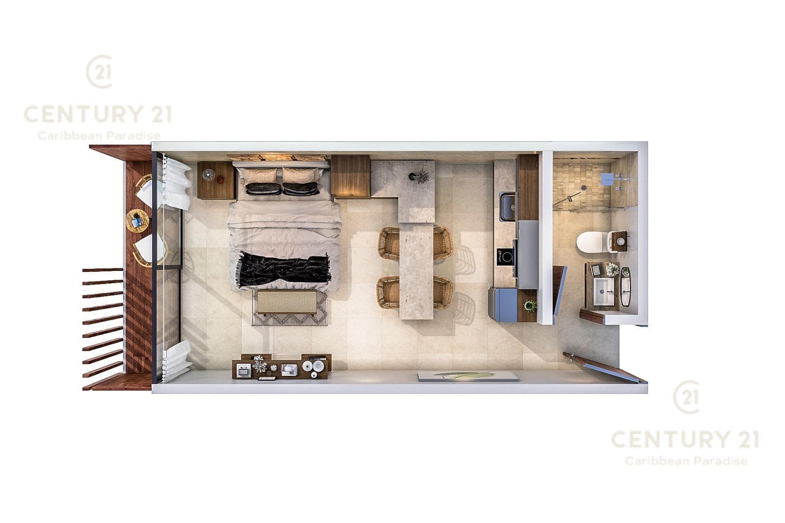 Studio for Sale in a Residential Complex on Calle 4 in Playa del Carmen P4304
