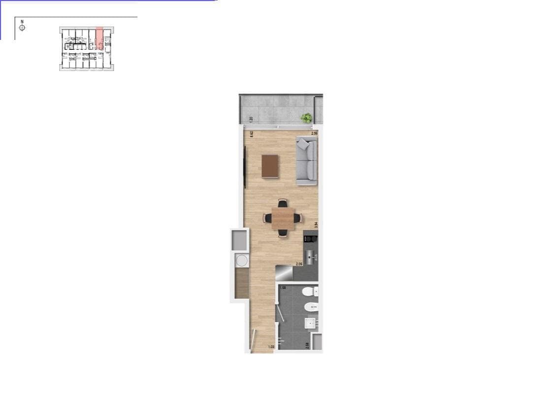 Studio Apartment for Sale in Buceo - 1905