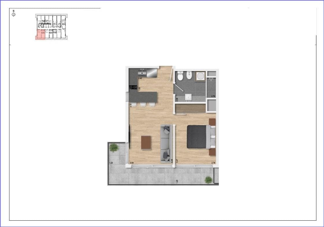 One-bedroom apartment for sale in Buceo - 1901