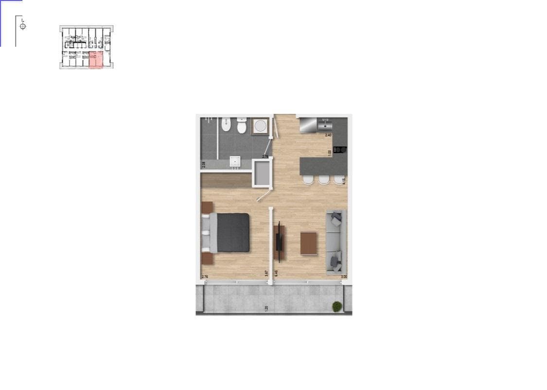 One-bedroom apartment for sale in Buceo - 1903