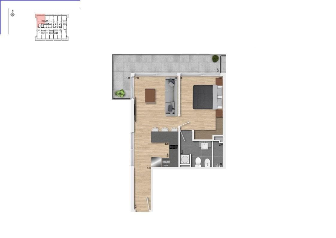 One-bedroom apartment for sale in Buceo - 1908