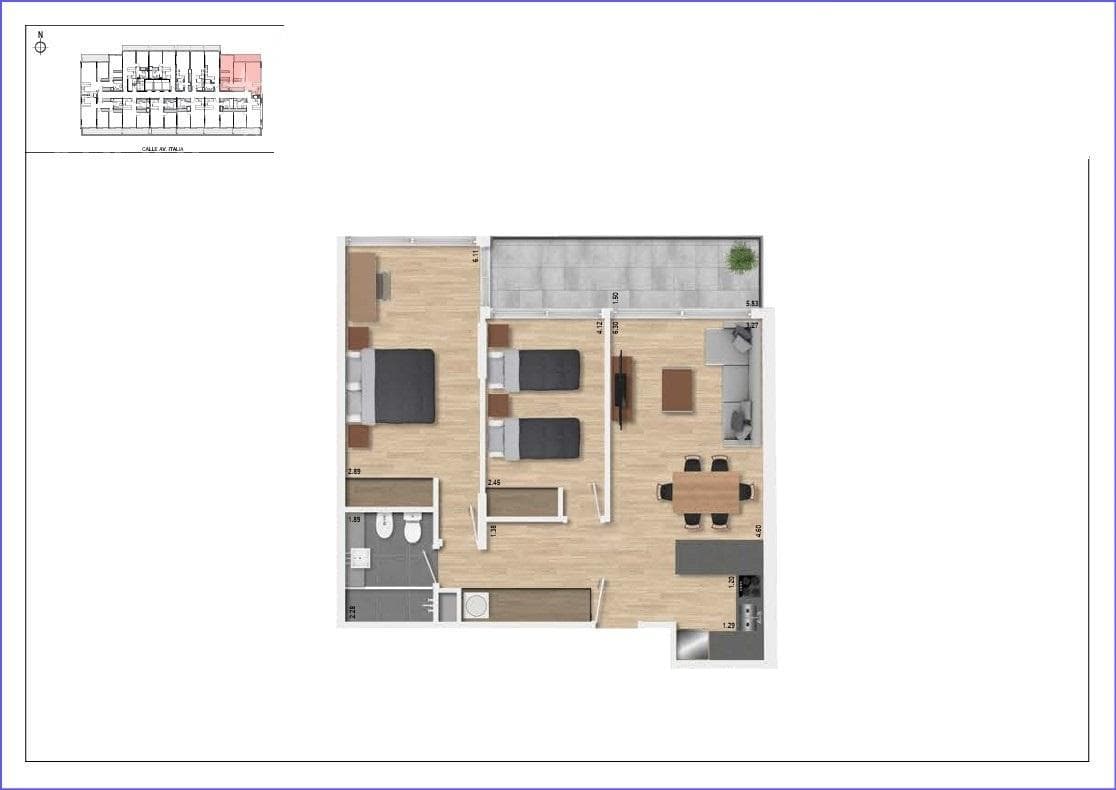 Two-bedroom apartment for sale in Buceo - 307