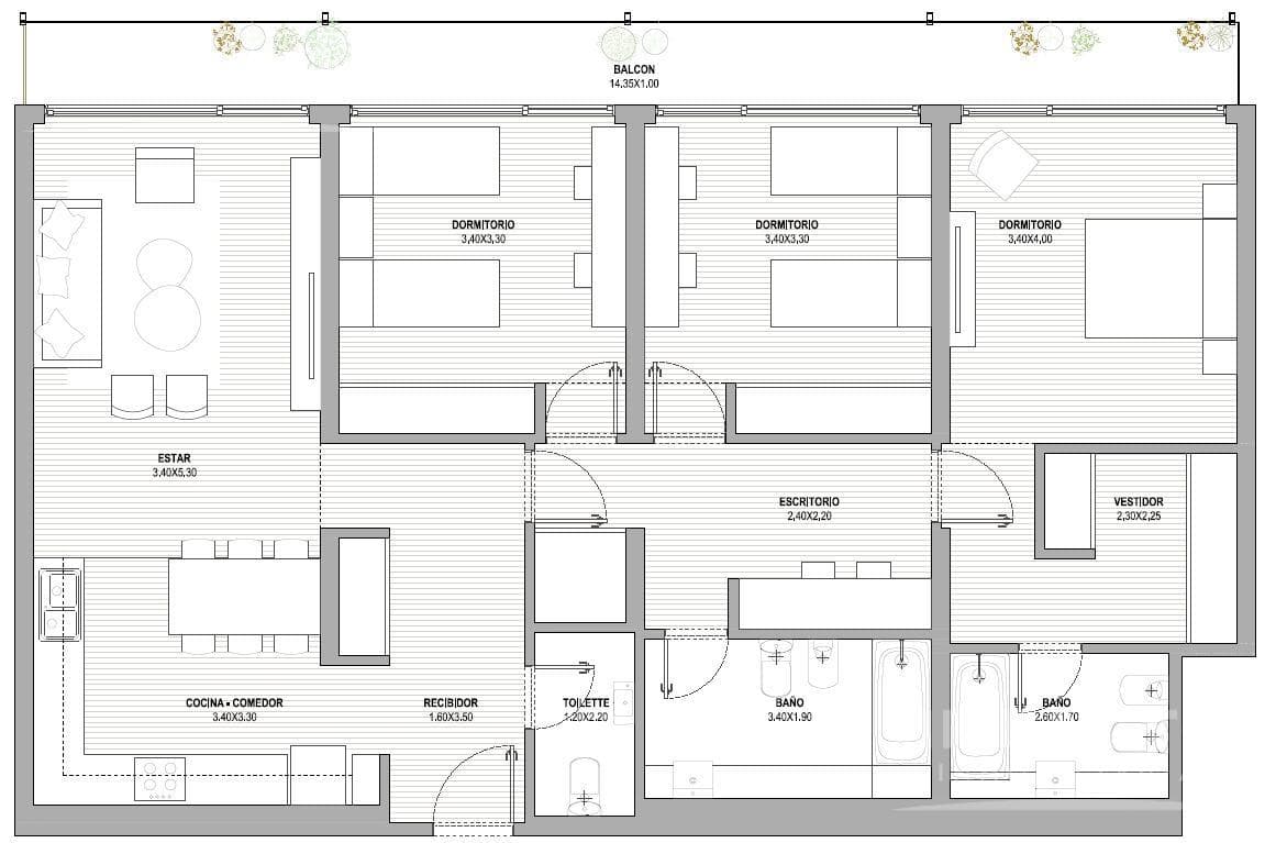 4-Room Apartment for Sale in Buenos Aires, Balvanera