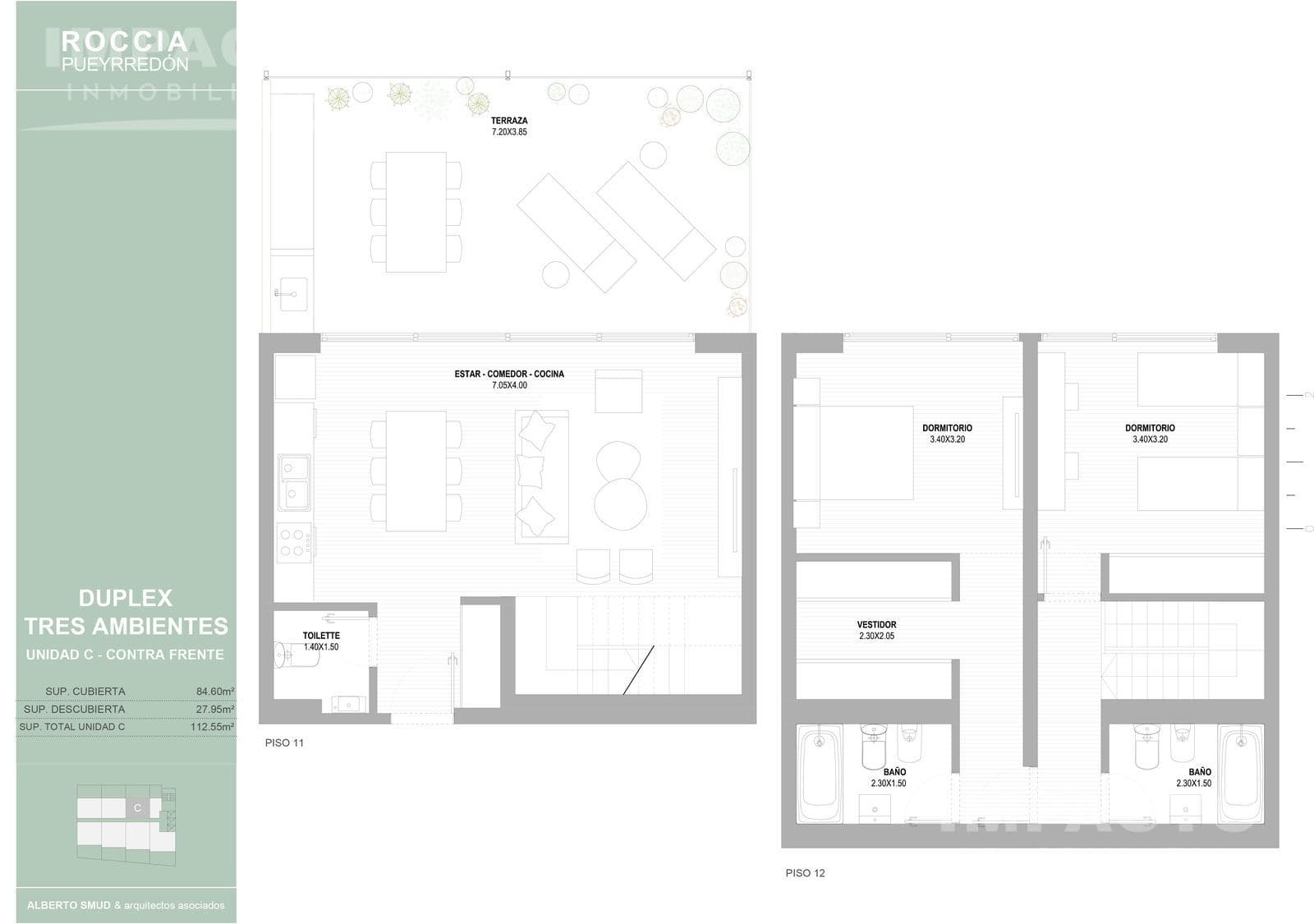Duplex for Sale with Terrace and Grill in Buenos Aires