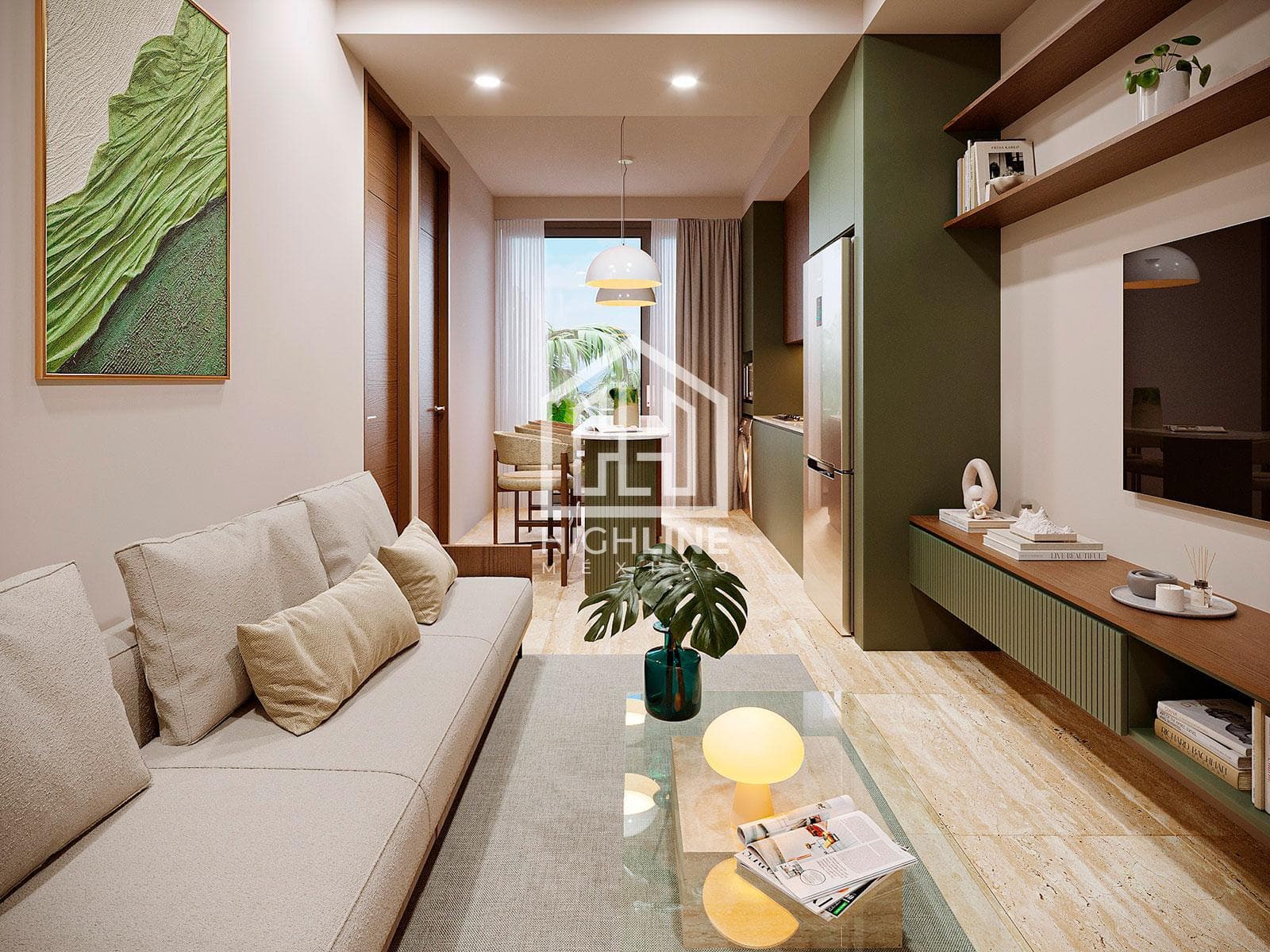 APARTMENT FOR SALE IN PLAYA DEL CARMEN, 8 MINUTES FROM THE BEACH