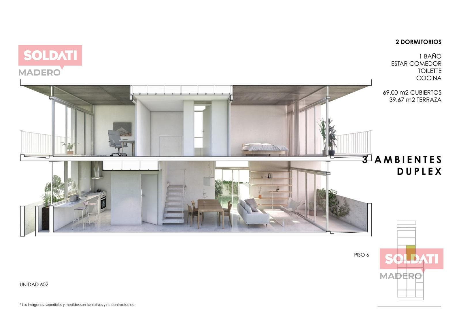 For Sale. Apartment. Duplex. 3 rooms. Terrace. Parking space. Villa Ortuzar.