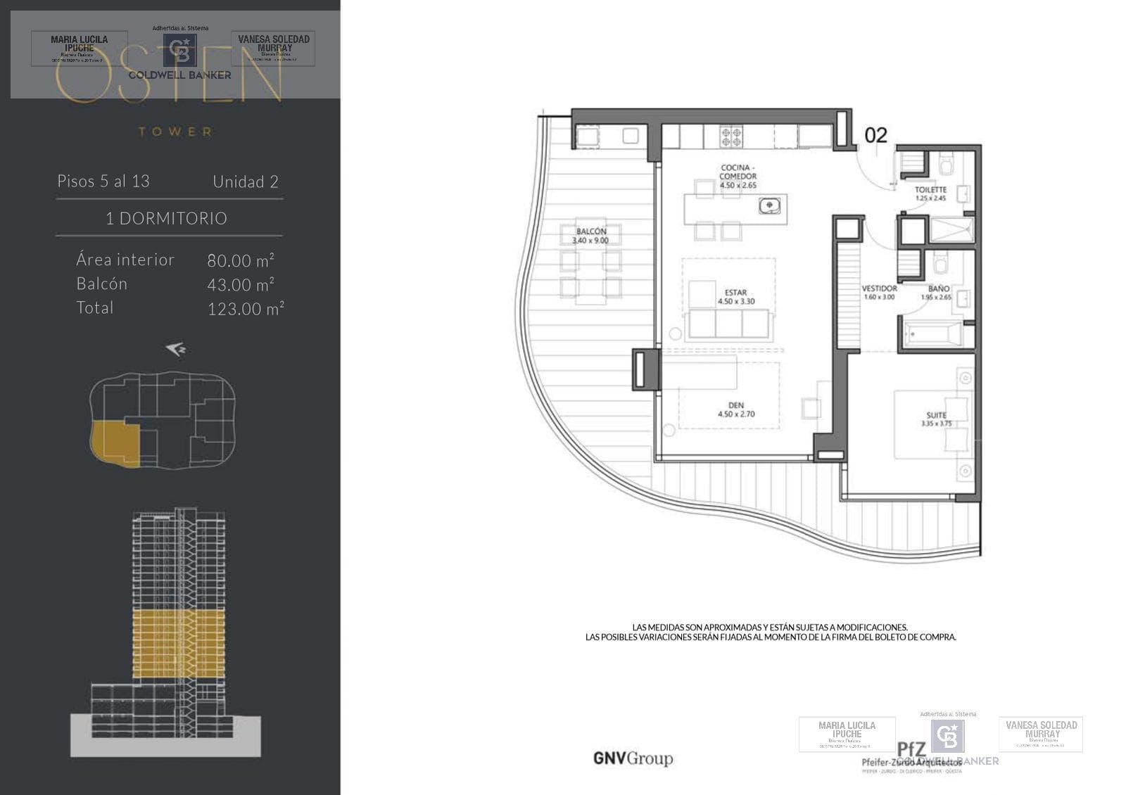 2-room apartment in Puerto Madero