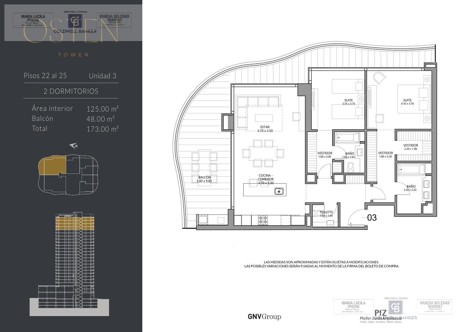 3-room apartment in Puerto Madero