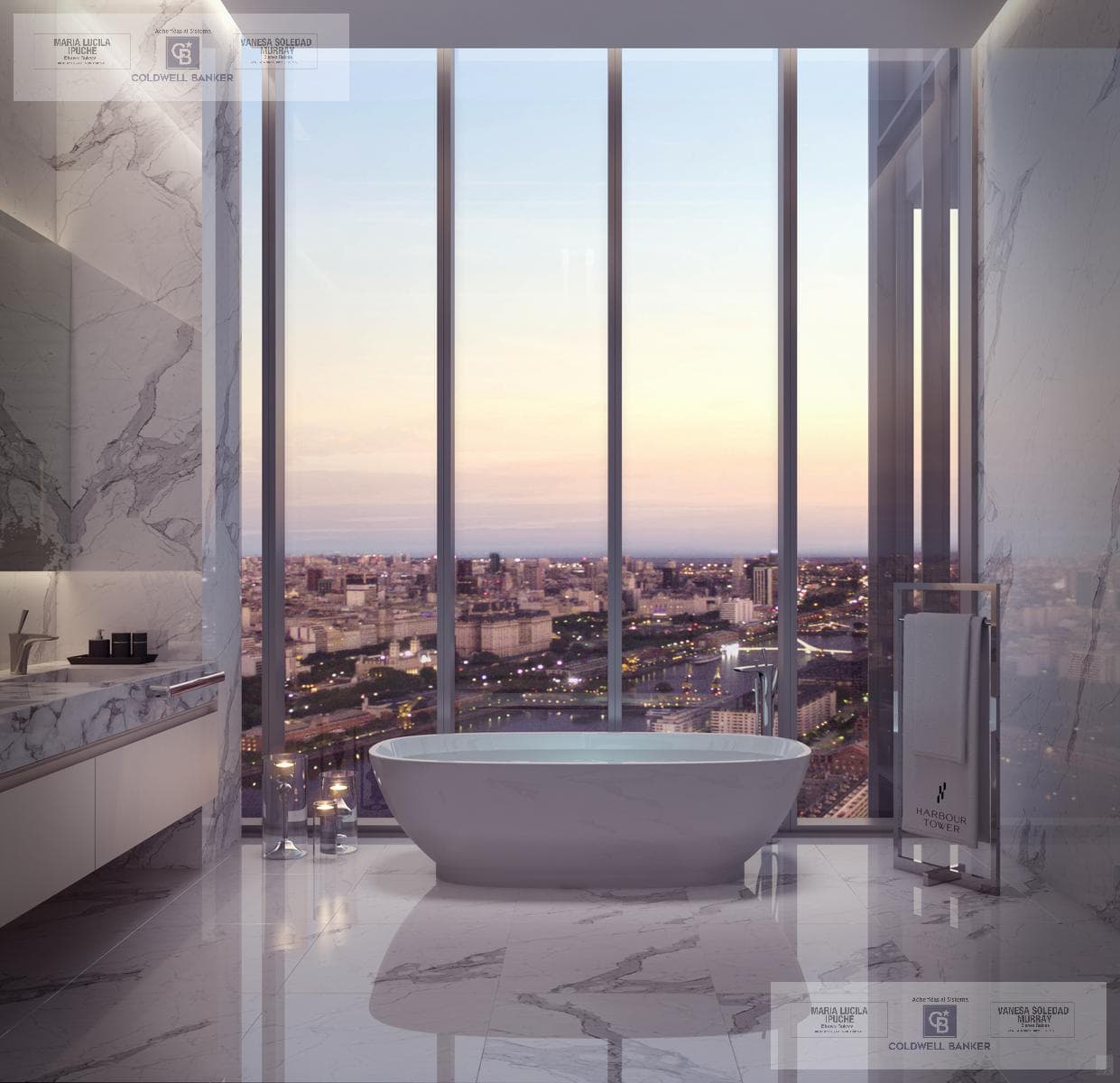 3-Room Apartment in Harbour Tower, Puerto Madero