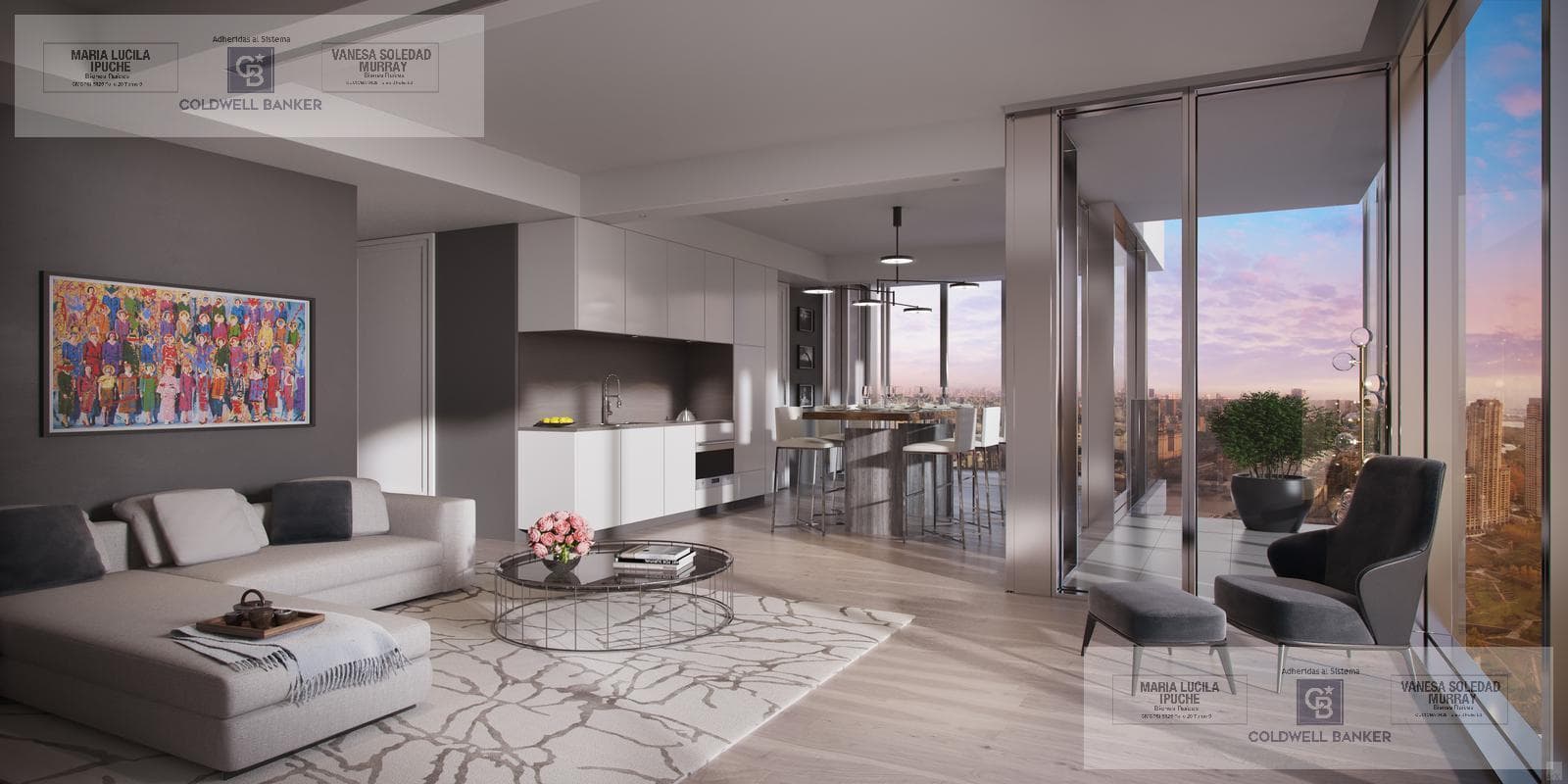 3-Room Apartment in Harbour Tower, Puerto Madero