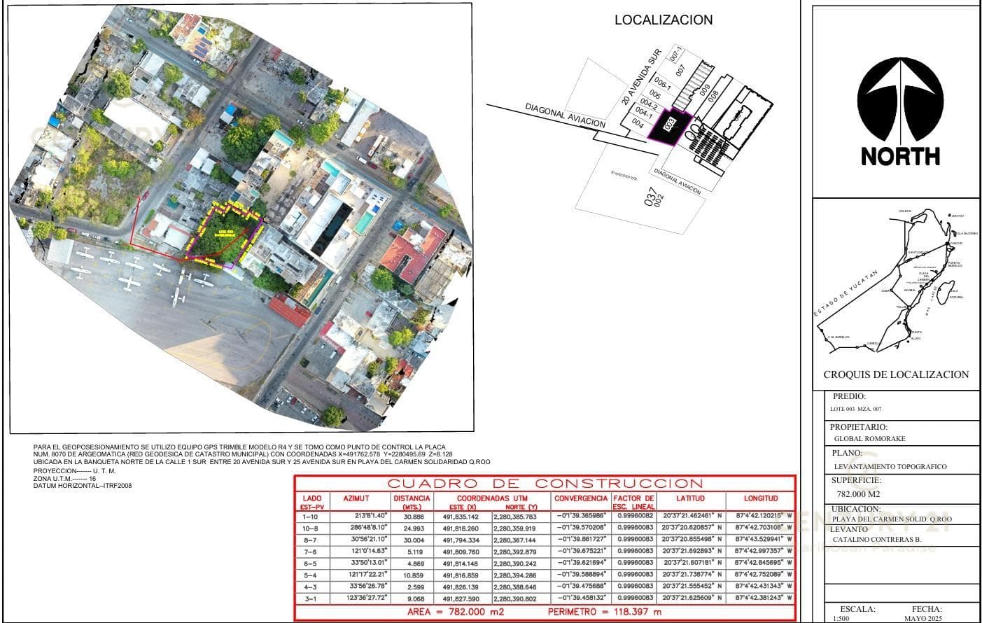 Residential Lot for Sale in Downtown Playa del Carmen | Ideal for a 5-Story Development | P4392