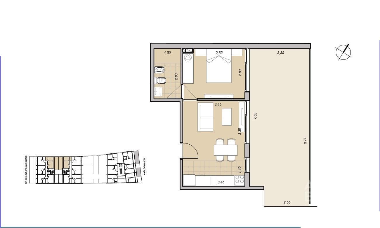 One-Bedroom Apartment for Sale in La Blanqueada - 105B
