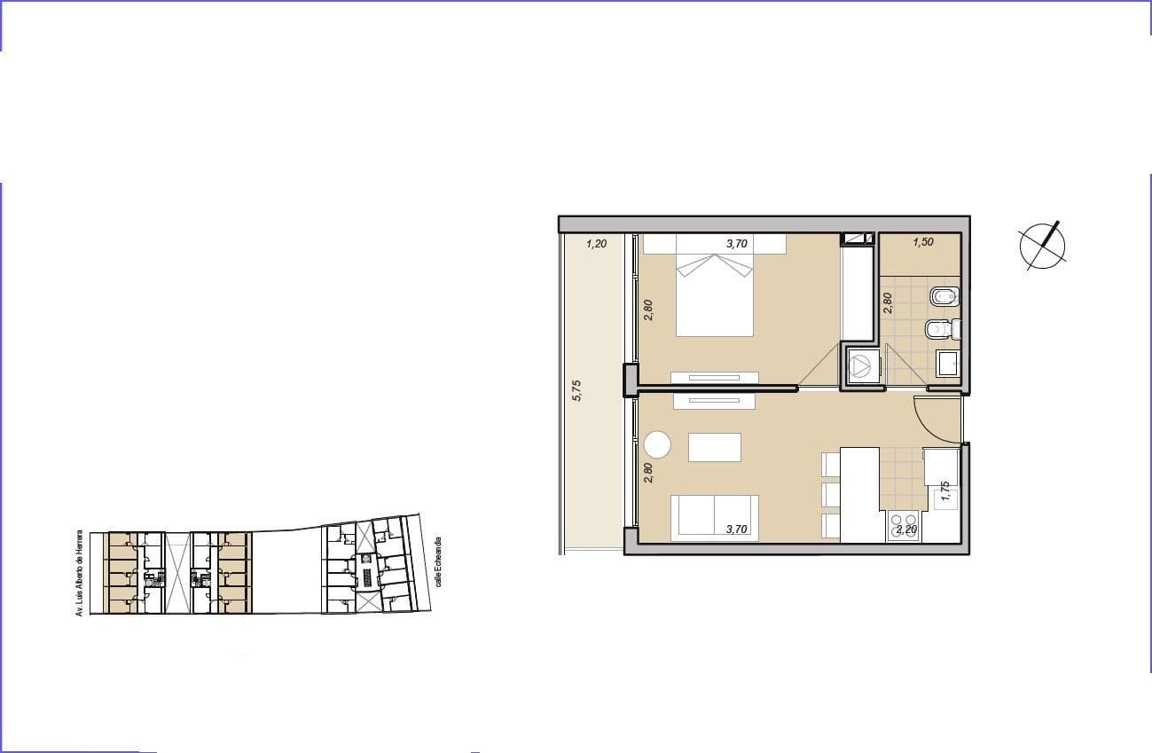 One-Bedroom Apartment for Sale in La Blanqueada - 404A