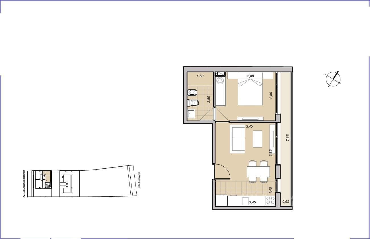 One-Bedroom Apartment for Sale in La Blanqueada - 901A