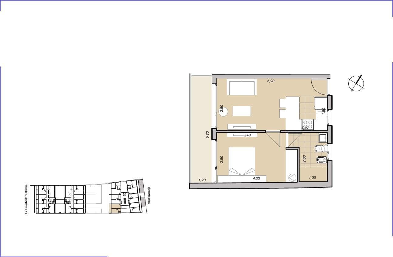 One-Bedroom Apartment for Sale in La Blanqueada - 203C