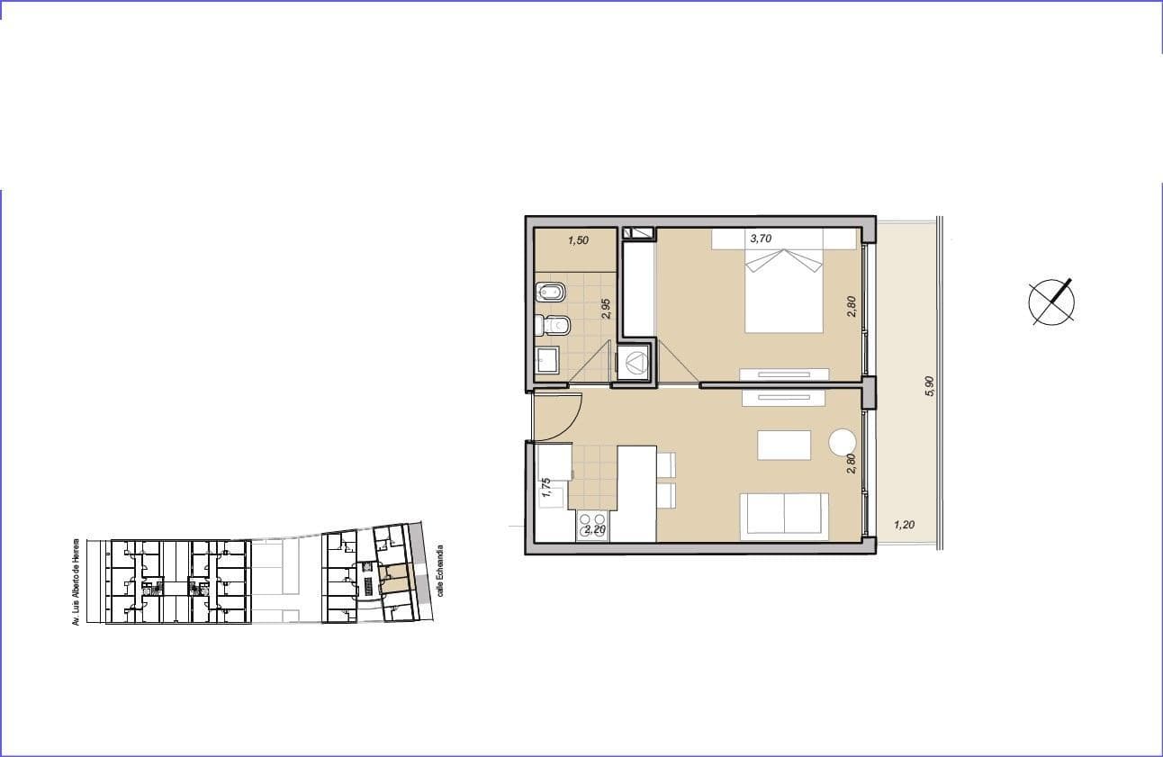 One-Bedroom Apartment for Sale in La Blanqueada - 205C