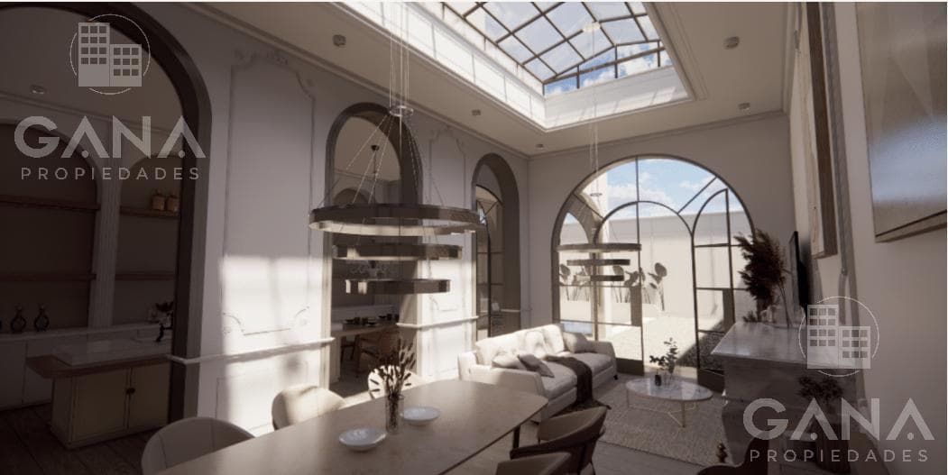 3-bedroom house for sale in the heart of the Abasto neighborhood. Barbecue area, pool, and patio