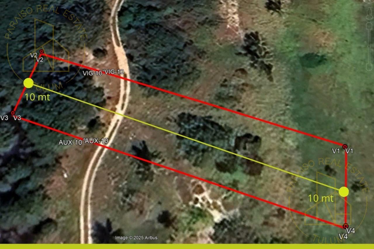 Lot 1 at Playa El Paisaje 10x80 - Oceanfront Lots in Mahahual – Near the Lighthouse