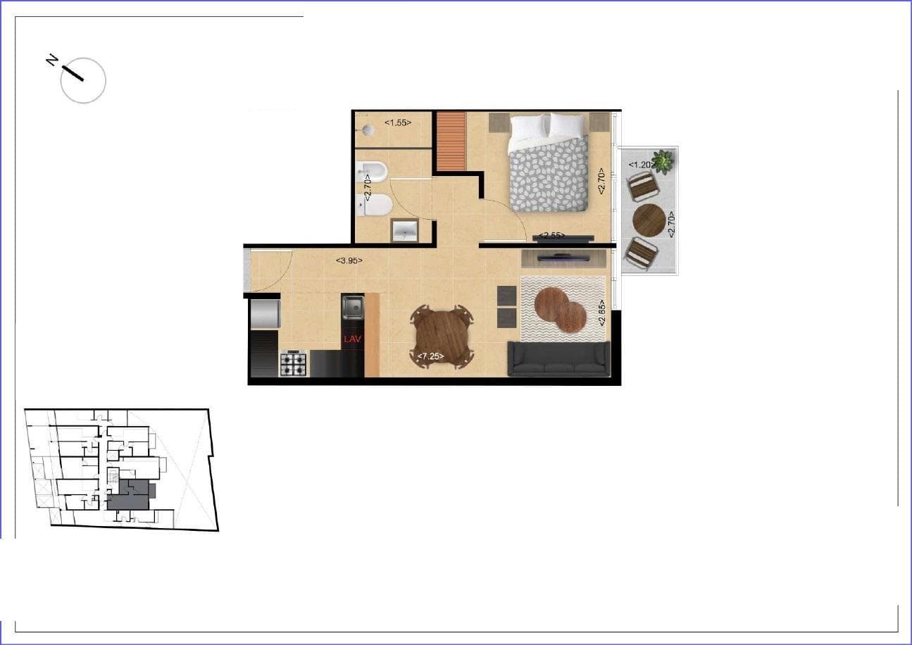 One-Bedroom Apartment for Sale in Tres Cruces - 107
