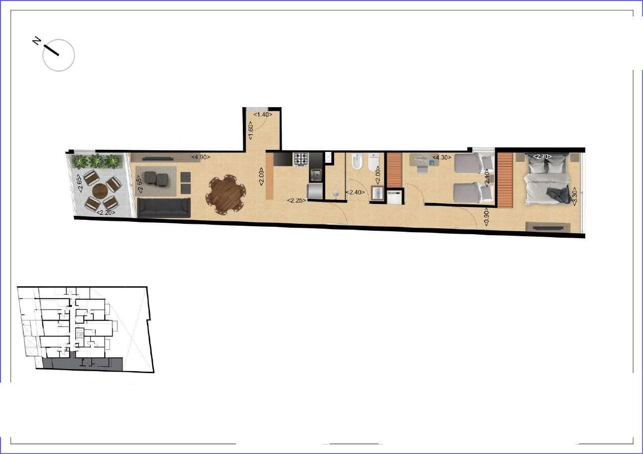 Two-bedroom apartment for sale in Tres Cruces - 106