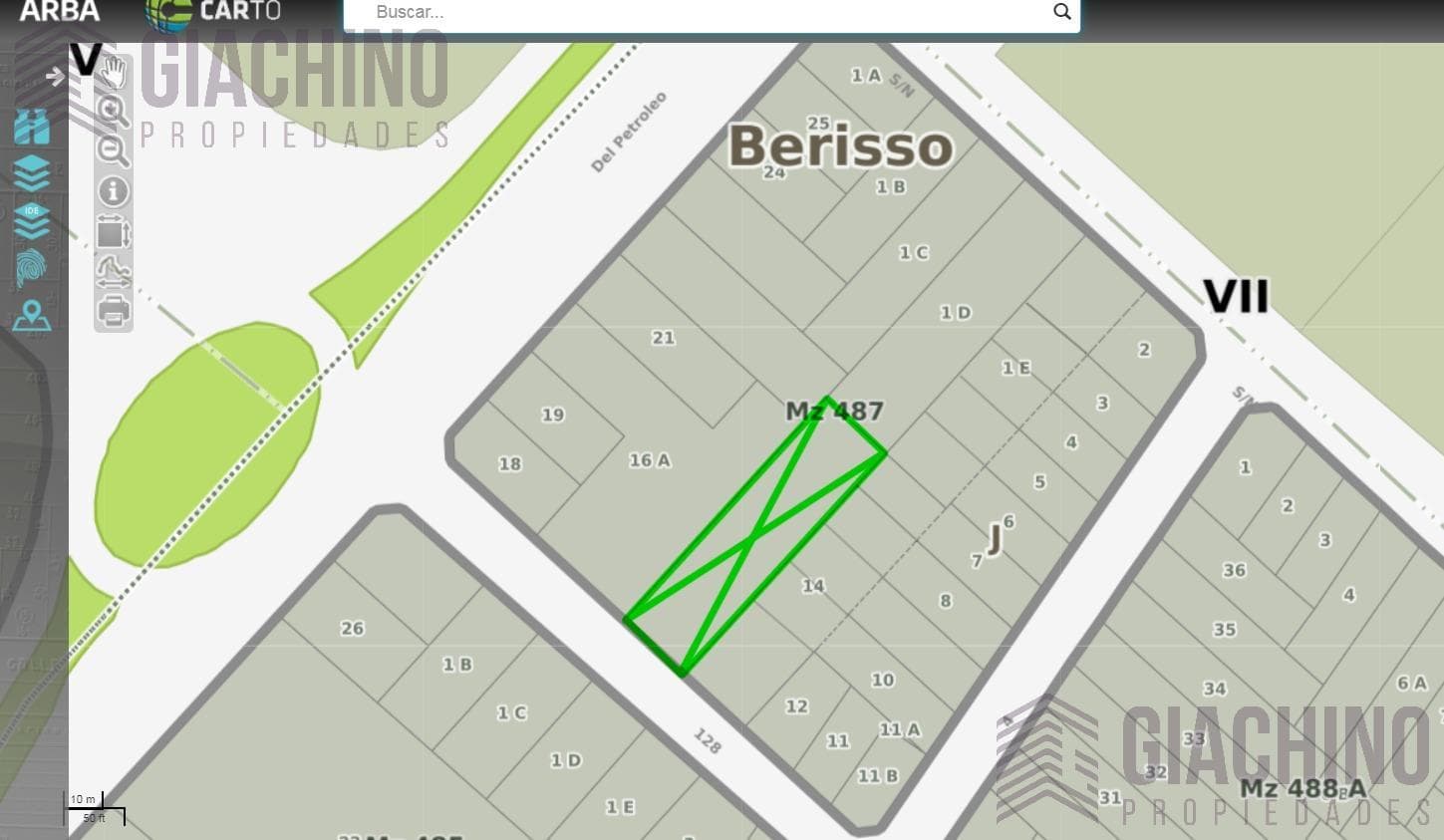 1,000 m² lot for sale in Berisso