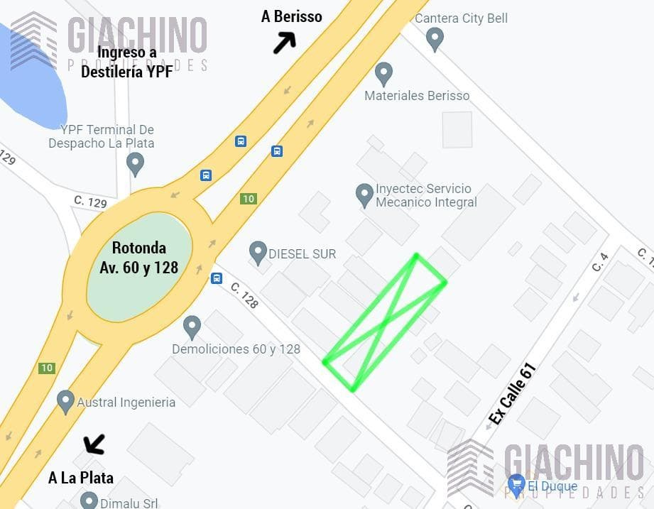 1,000 m² lot for sale in Berisso