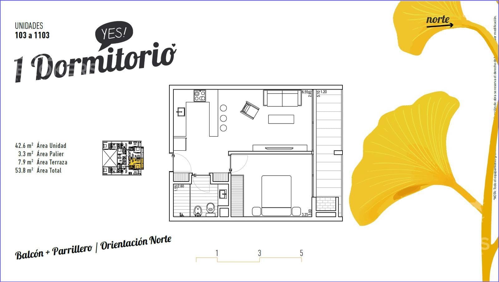 One-bedroom apartment for sale in Parque Rodó - 1103