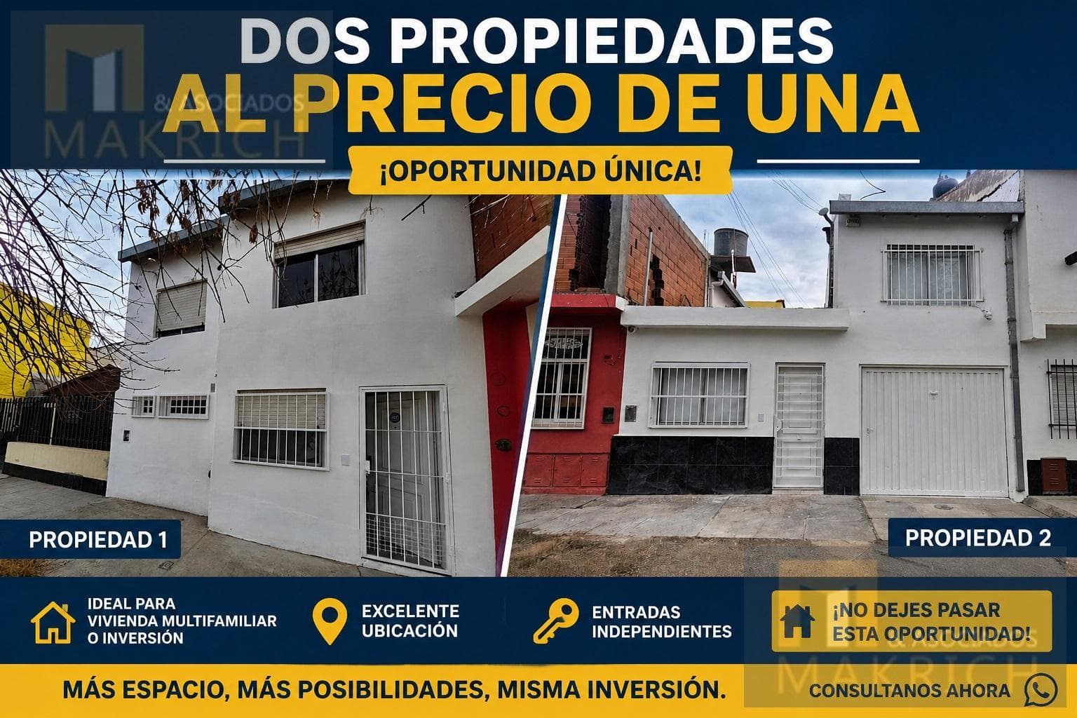 Two-bedroom duplex for rent, with a living/dining room, kitchen with dining area, half-bath, and full bathroom on the upper floor, plus a patio.