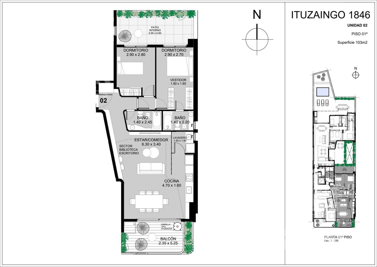 Premium 2-Bedroom Apartment for Sale with Amenities in Abasto, at 1800 Ituzaingo Street