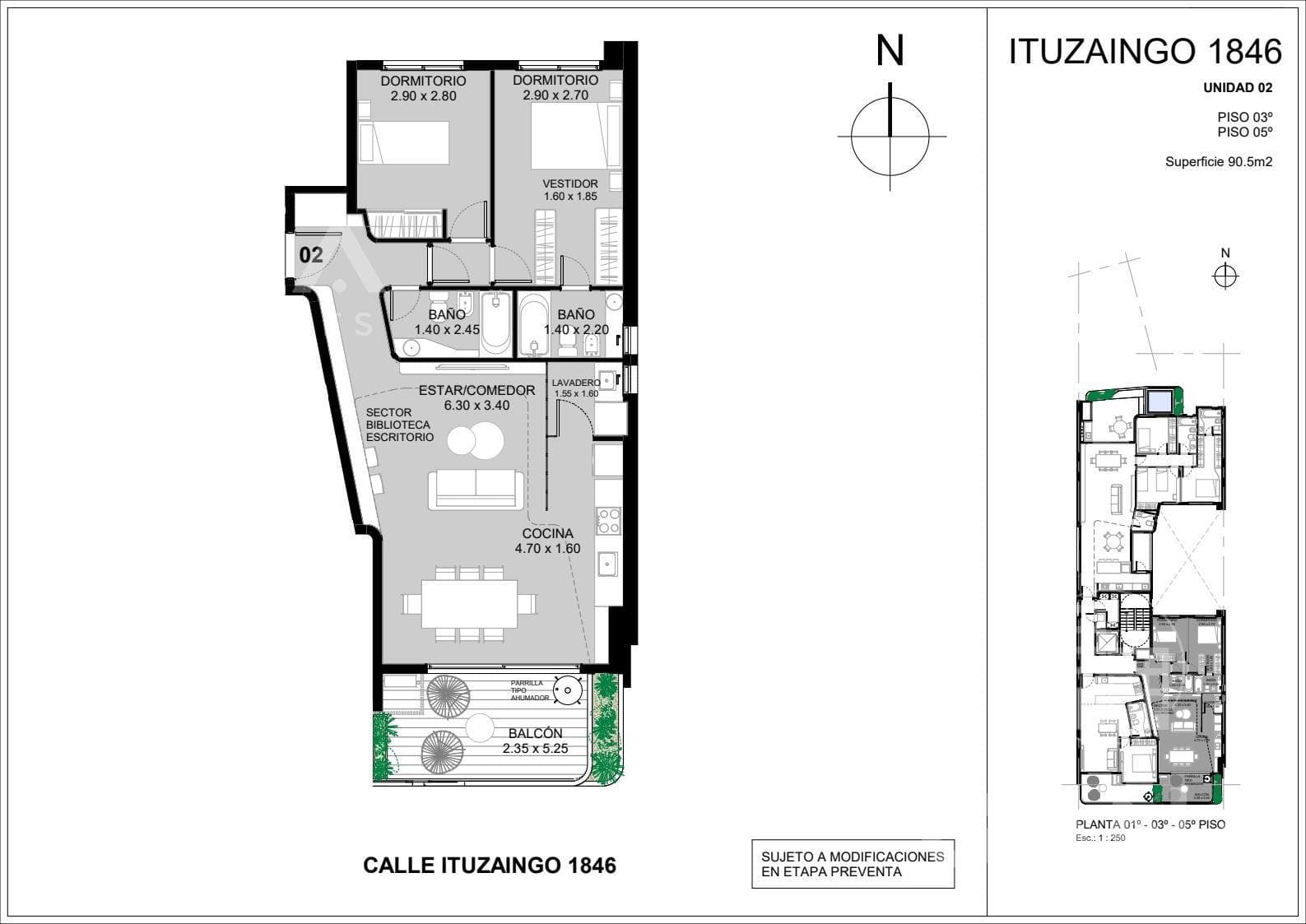Premium 2-Bedroom Apartment for Sale with Amenities in Abasto, at 1800 Ituzaingo Street