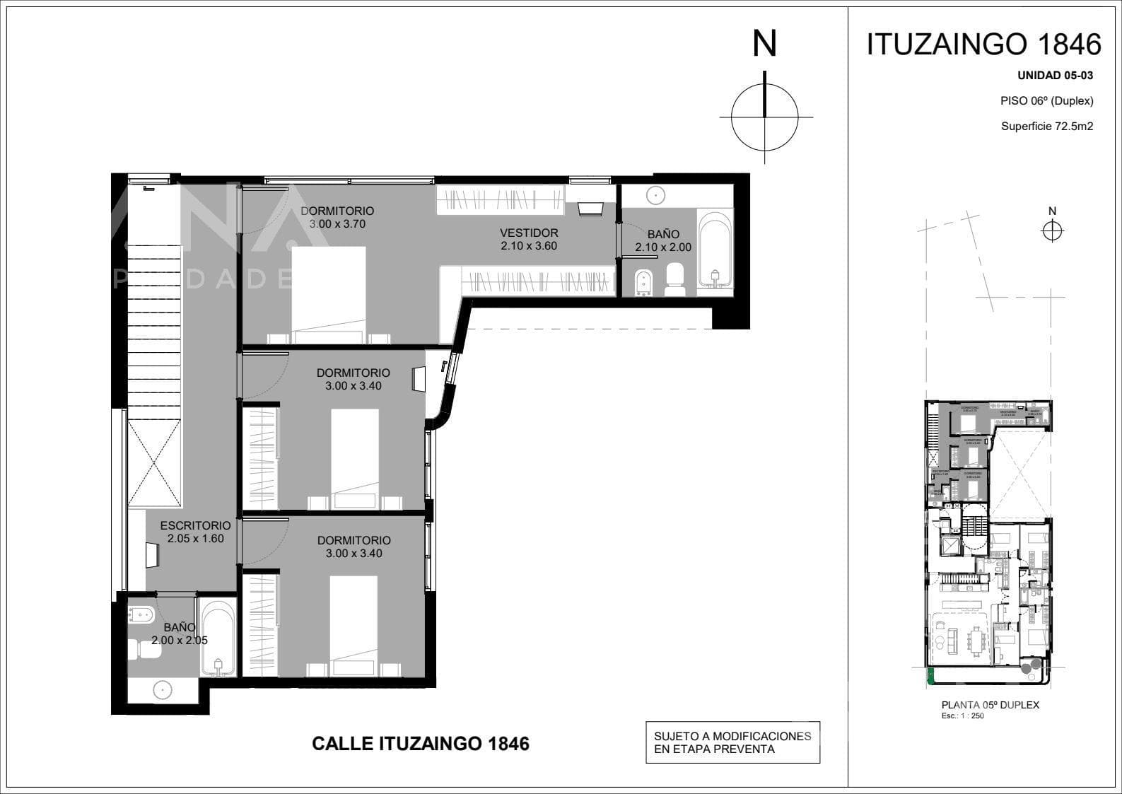 3-Bedroom Premium Duplex Apartment for Sale with Amenities in Abasto, at 1800 Ituzaingo Street