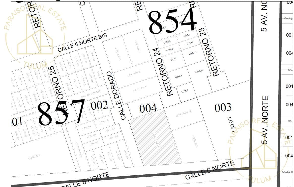 1,000-square-meter lot, H4 density, in Reg 11, Tulum