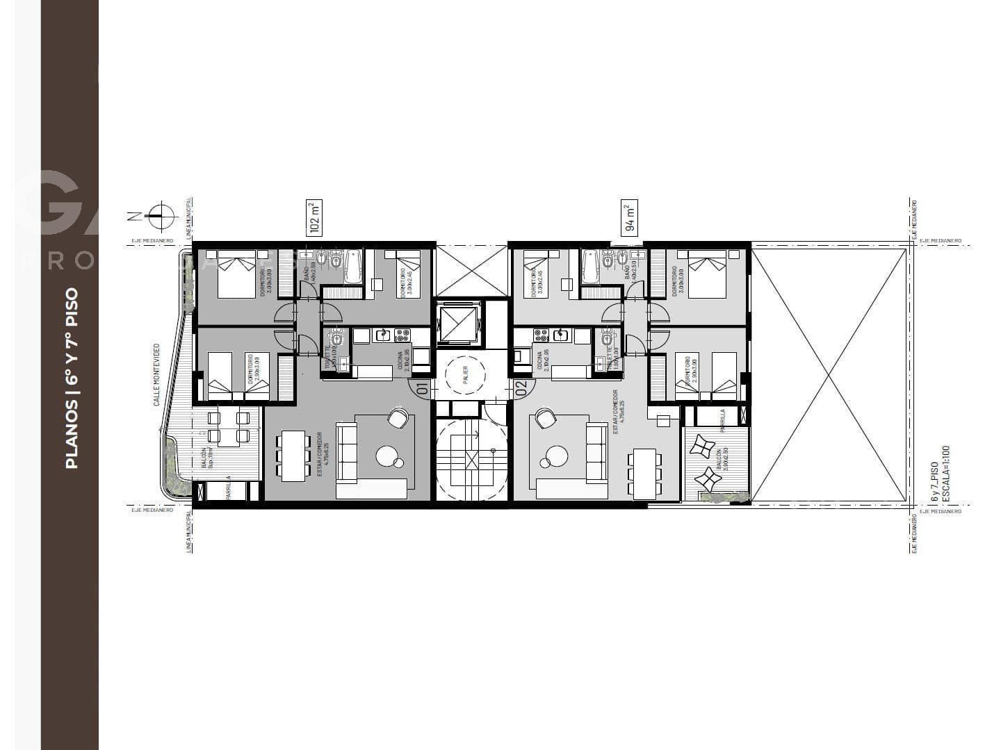 Premium 3-Bedroom Apartment for Sale with Balcony and Amenities on Montevideo Street in the 900s