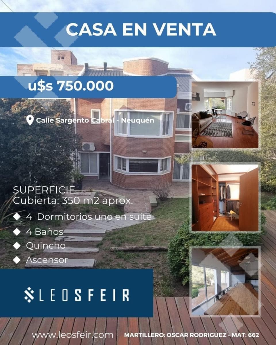 House for Sale - Executive Level - 665 Sargento Cabral Street - Neuquén City -
