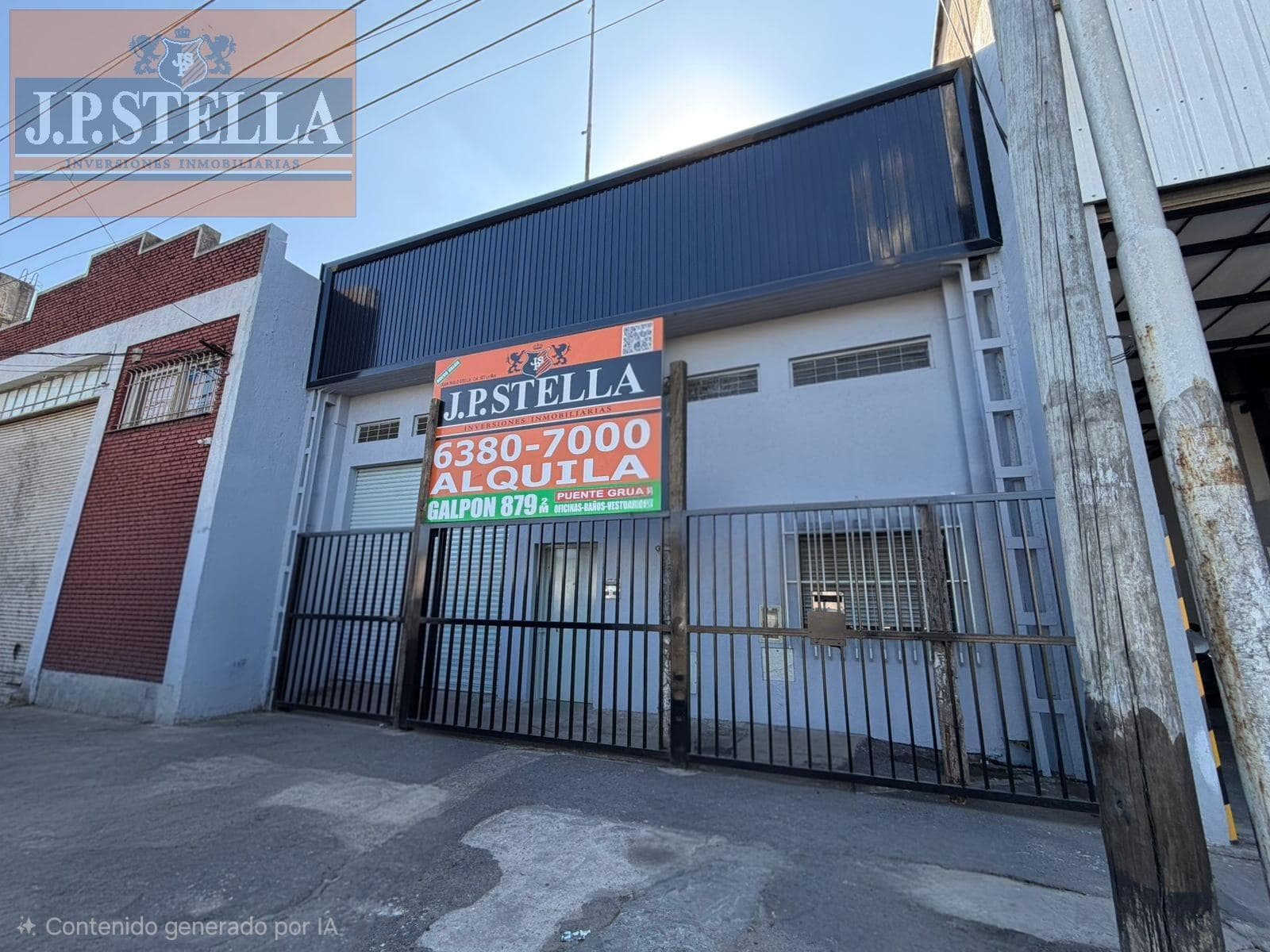 Galpón Industrial 879 m² - Oficinas - Baños y Vestuarios - Puente Grúa 2.000 Kilos - San Justo