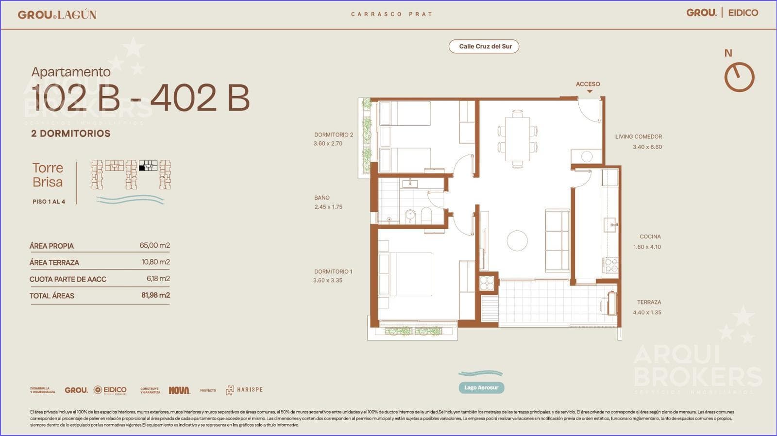 Two-Bedroom Apartment for Sale in Carrasco Este - 102B
