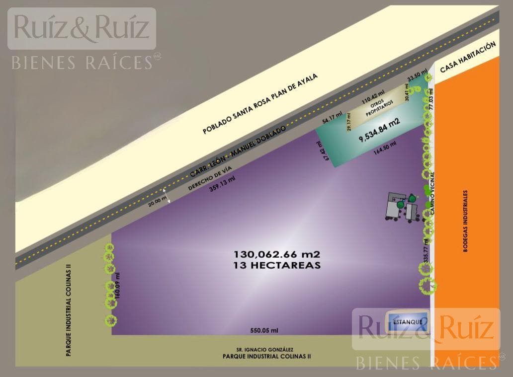 Lot on Sta. Rosa Road in Plan de Ayala, behind the Colinas de León Industrial Park