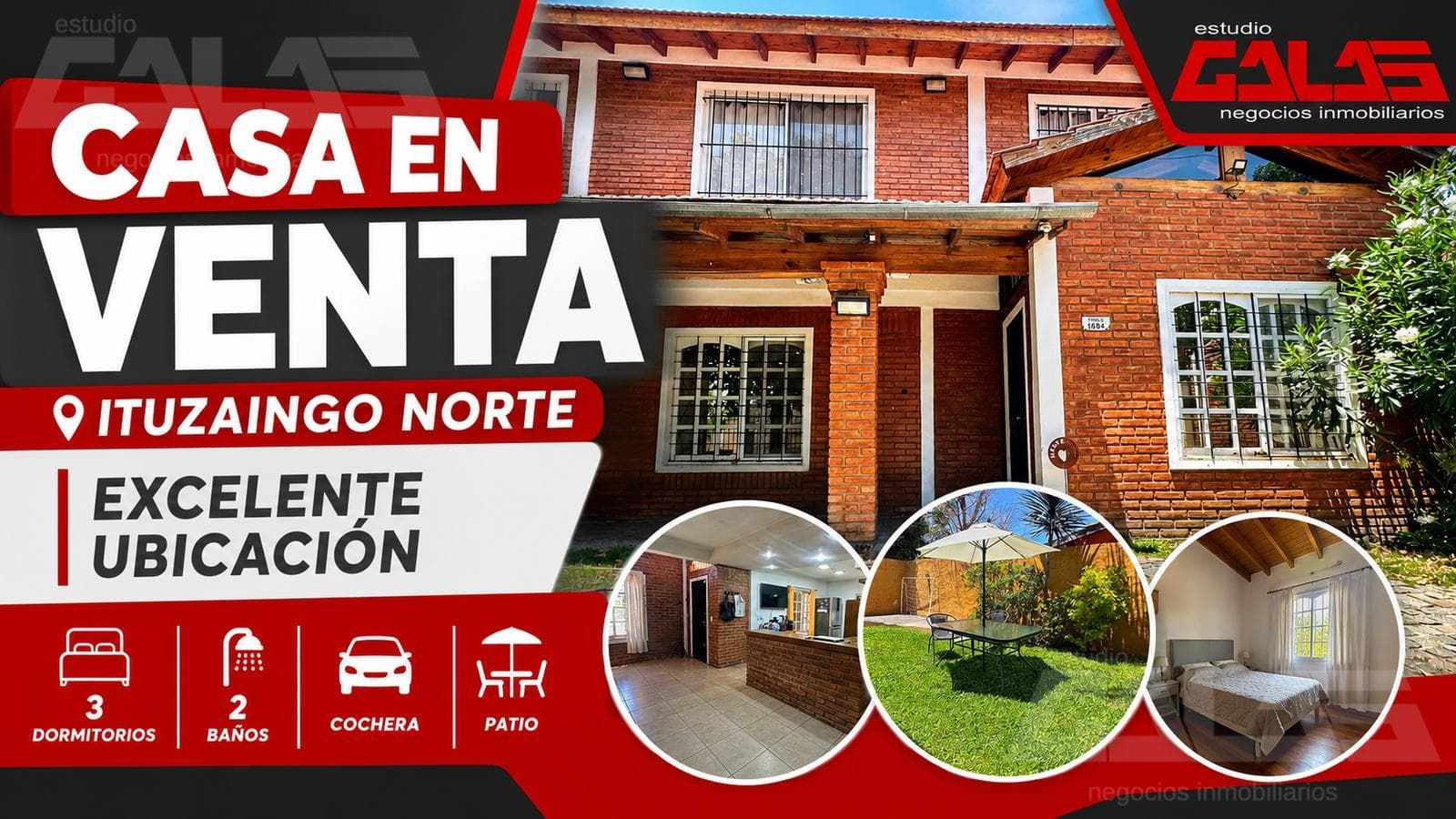 4-room house for sale with a garage in Ituzaingó Norte