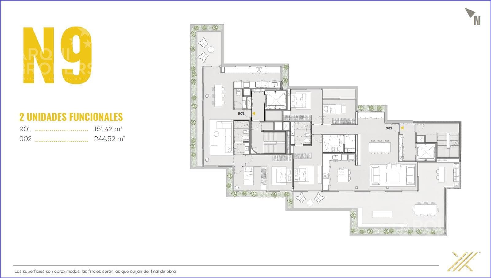Three-bedroom penthouse apartment for sale in Punta Carretas - 902