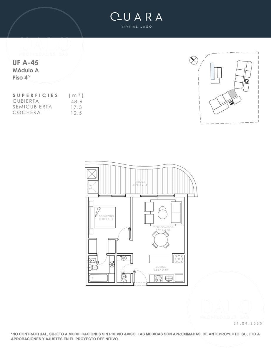 2-Room Apartment for Sale in Pozo, Quara Building, Nordelta