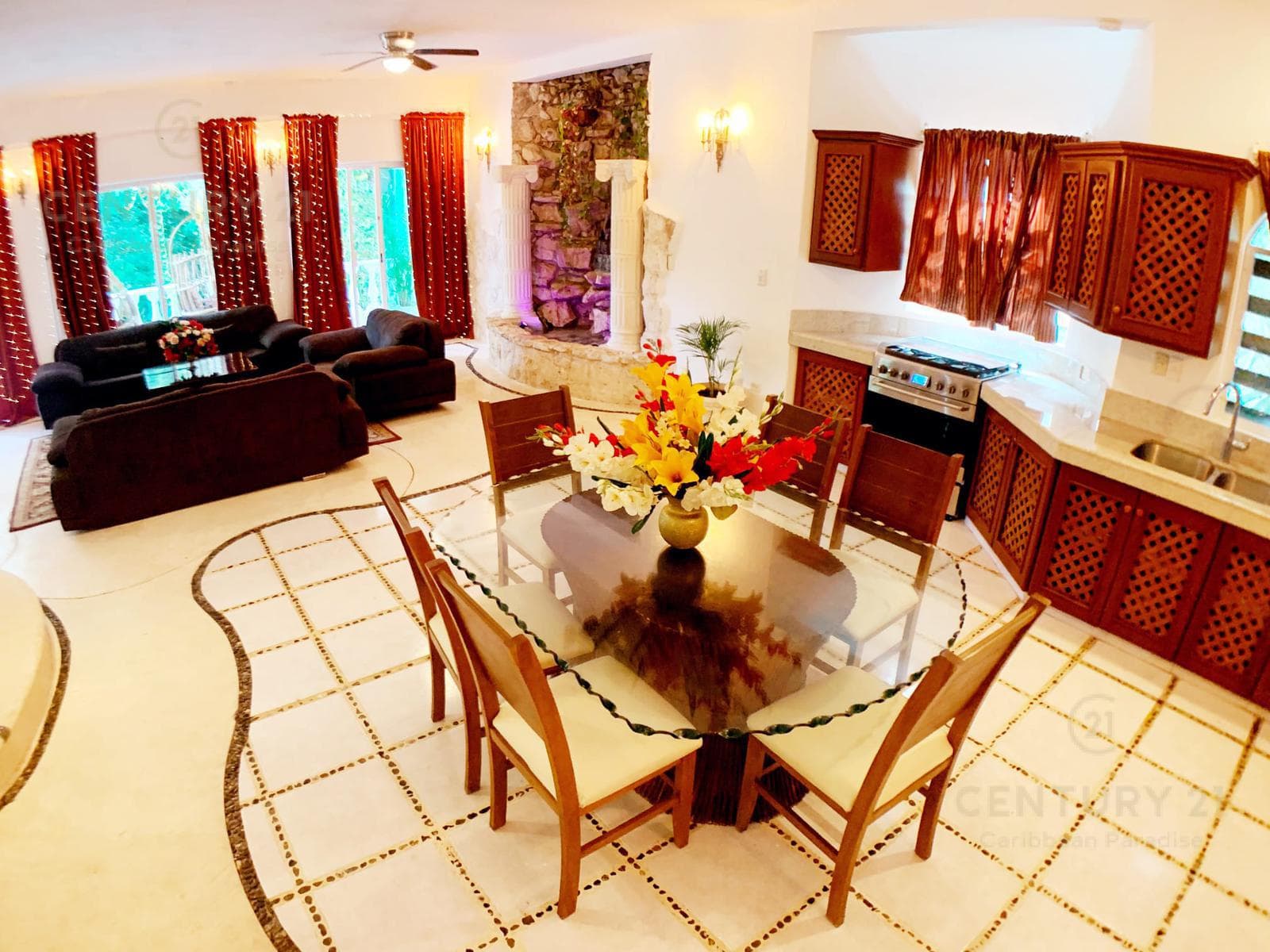 Castillo de Amor, Casa amplia de 2 habitaciones con estilo único a solo 200 m de la Playa en Playacar fase 1 P4491