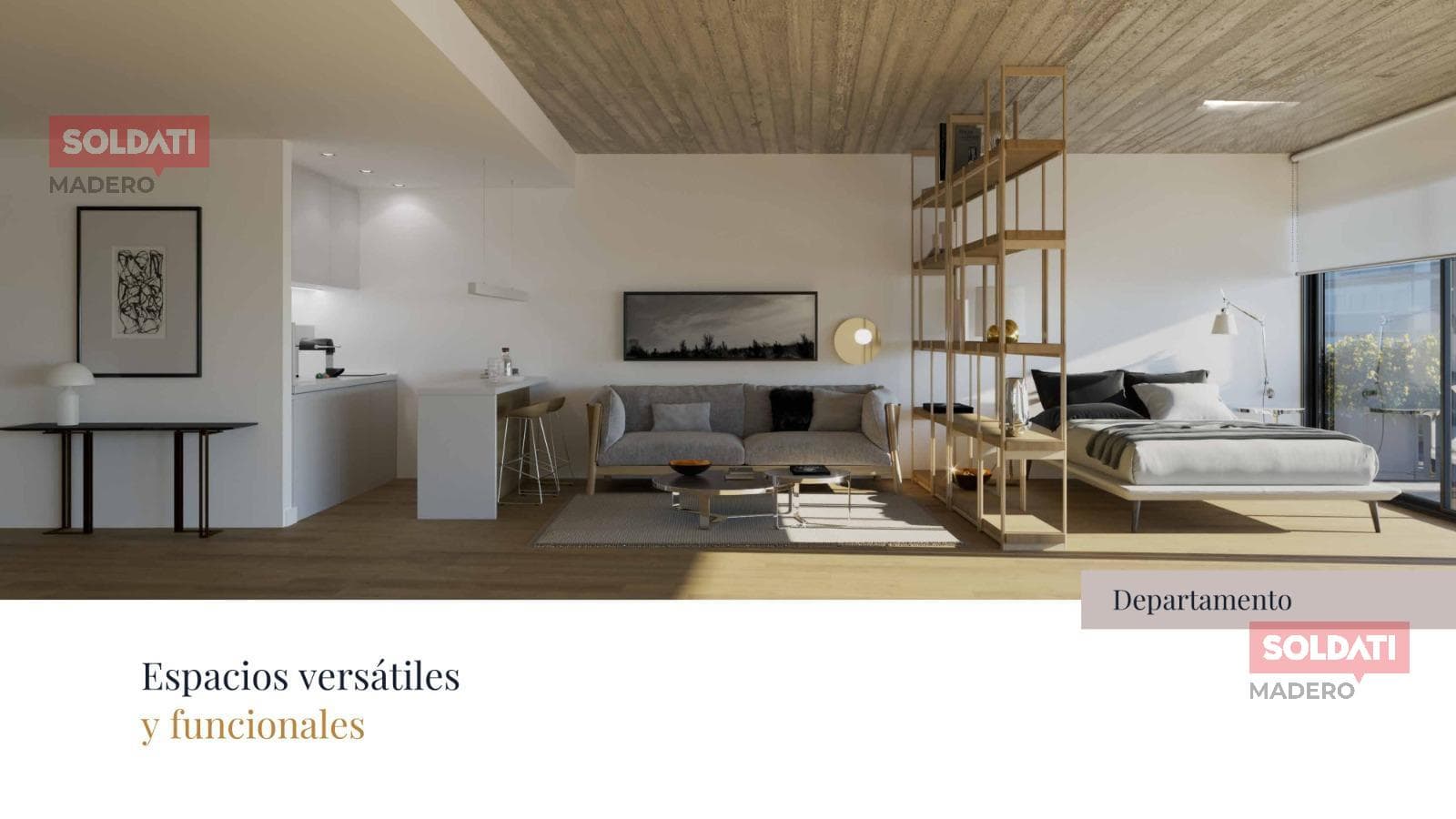 For Sale. Studio apartment, 56.60 m² total. Recoleta, balcony facing the street. Financing available. Suitable for professionals.