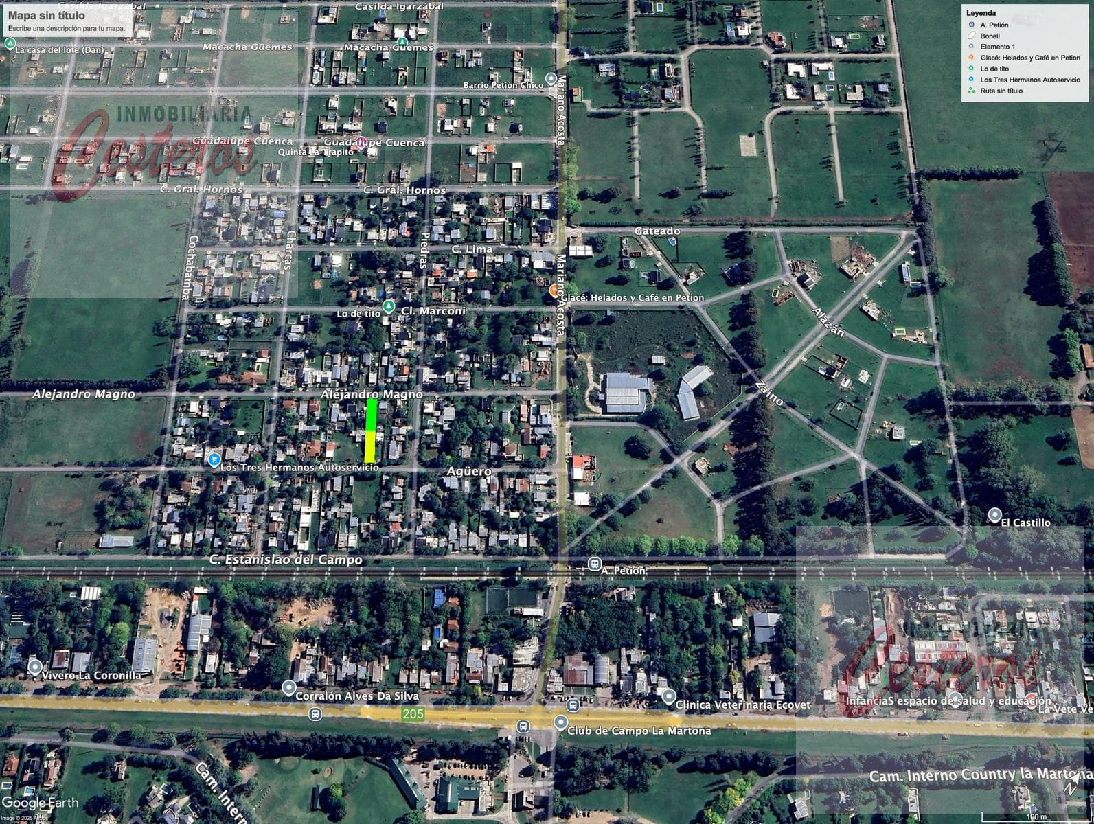 Lot on Alejandro Magno Street between Charcas and Piedras Streets.
