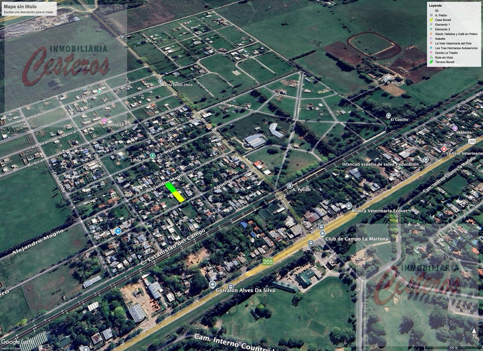 Lot on Alejandro Magno Street between Charcas and Piedras Streets.