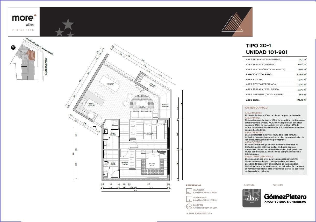 Two-bedroom apartment for sale in Pocitos - 201