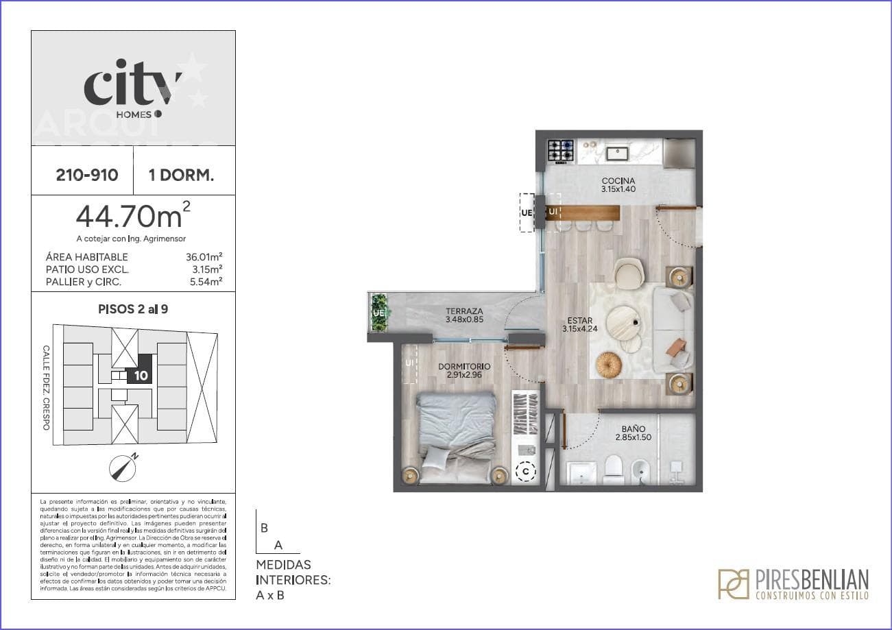 One-bedroom apartment for sale in Cordón - 510