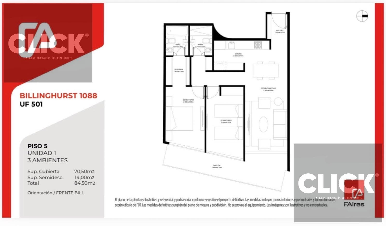 3-Room Sale with Balcony in Pozo- Palermo