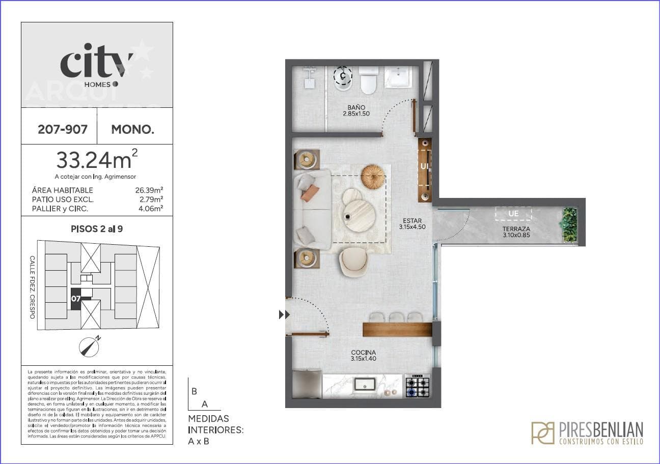 One-Bedroom Apartment for Sale in Cordón - 307