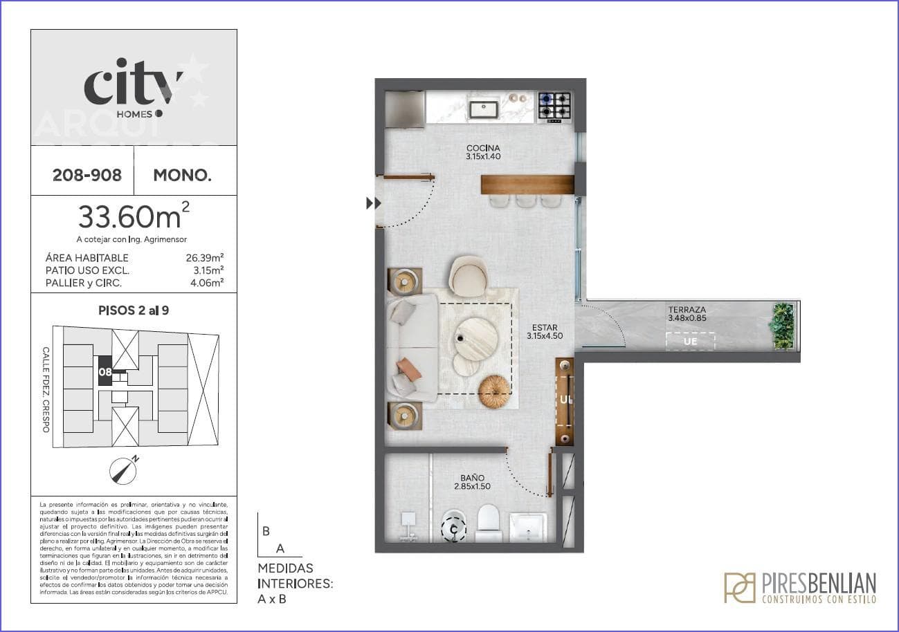 One-bedroom apartment for sale in Cordón - 608